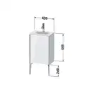 Тумба напольная под раковину Duravit XViu 43 x 31 см, белый глянцевый (XV4068LB122) фото 3 Aquada.com.ua