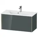 Тумба подвесная компакт, под раковину Duravit XViu 81 x 39 см, доломитово-серый глянцевый лак (XV40790B138) фото 1 Aquada.com.ua