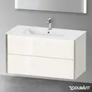 Тумба подвесная под раковину Duravit XViu 101 x 48 см, белый глянцевый (XV41270B122) фото 2 Aquada.com.ua