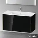 Тумба подвесная под раковину Duravit XViu 101 x 48 см, чёрный глянцевый (XV41270B140) фото 2 Aquada.com.ua