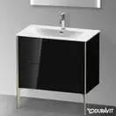 Тумба напольная под раковину Duravit XViu 81 x 48 см, чёрный глянцевый (XV43020B140) фото 2 Aquada.com.ua