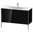 Тумба напольная под раковину Duravit XViu 121 x 48 см, чёрный глянцевый (XV43040B140) фото 1 Aquada.com.ua