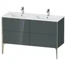 Тумба напольная под раковину Duravit XViu 128 x 48 см, доломитово-серый глянцевый лак (XV44850B138) фото 1 Aquada.com.ua