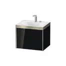 Тумба подвесная с раковиной c-bonded Duravit XViu 60 x 48 см, чёрный глянцевый (XV4609EB140P) фото 1 Aquada.com.ua