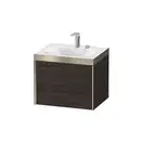 Тумба подвесная с раковиной c-bonded Duravit XViu 60 x 48 см, каштан тёмный (XV4609EB153P) фото 1 Aquada.com.ua