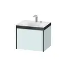 Тумба подвесная с раковиной c-bonded Duravit XViu 60 x 48 см, светло-голубой матовый (XV4609EB209P) фото 1 Aquada.com.ua