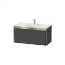 Тумба подвесная с раковиной c-bonded Duravit XViu 100 x 48 см, графит матовый (XV4611EB149P) фото 1 Aquada.com.ua