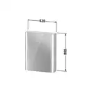 Зеркальный шкафчик с LED подсветкой Duravit XViu 62 х 15,6 х h80 см, версия «sensor» (XV7131LB2B2) фото 3 Aquada.com.ua