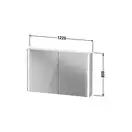 Зеркальный шкафчик с LED подсветкой Duravit XViu 122 х 15,6 х h80 см, версия «icon» (XV71440B2B2) фото 4 Aquada.com.ua