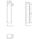 Пенал подвесной Geberit Xeno2 40 х 35,1 х h170 см, корпус - белый глянцевый (500.503.01.1) фото 3 Aquada.com.ua