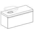 Тумба под накладную раковину, с одним выдвижным ящиком Geberit Citterio 1184 х 504 мм (500.561.JI.1) фото 2 Aquada.com.ua