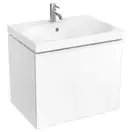 Тумба под раковину 65 см Geberit Acanto, копус белый/белое стекло (500.610.01.2) фото 1 Aquada.com.ua