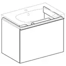 Тумба под раковину 75 см Geberit Acanto, копус белый/белое стекло (500.611.01.2) фото 2 Aquada.com.ua