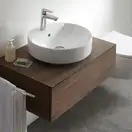 Тумба для накладной раковины Geberit VariForm 75 х 51 х h23,5 см, тёмный орех (501.162.00.1)