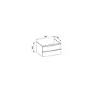 LAUFEN CASE шкафчик 79*52*32/45см, с 2мя выдвижными ящичками, с сифоном, открытый сверху и с тыла, цвет светлый дуб (H4052230755191) фото 2 Aquada.com.ua