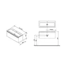 Тумба под раковину Ravak SD Clear 80x38x42 см (X000000757)