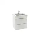 ROCA SUIT тумба 540*422*620мм с раковиной, 1 отверстие под смеситель, 2 выдвижных шкафчика, цвет белый глянец (A85118A806) фото 1 Aquada.com.ua