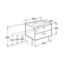 Тумба з умивальником Roca Victoria Basic 600х460, береза (A855854422)