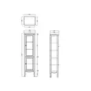 Шкаф с витриной Simas Arcade (ARMV1N) фото 2 Aquada.com.ua