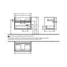 Тумба под умывальник с LED подсветкой 75,4 см Villeroy & Boch Collaro (Truffle Grey) (C010L0VG) фото 2 Aquada.com.ua