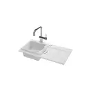 Керамическая кухонная мойка Duravit Starck K 870хх480х210 мм (цвет белый матовый, чаша слева) (7511900027) фото 1 Aquada.com.ua