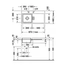 Керамическая кухонная мойка Duravit Starck K 870хх480х210 мм (цвет белый матовый, чаша слева) (7511900027) фото 2 Aquada.com.ua