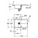 Grohe K400 50-C Композитная мойка, графит (31639AP0)