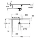 Композитна мийка для кухні Grohe K400 (31641AP0)