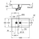 Композитна мийка для кухні Grohe K400 (31642AP0)