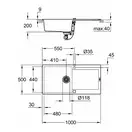 GROHE Мойка кварцевая Sink K500 (31645AP0)