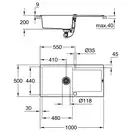 Композитна мийка для кухні Grohe K500 (31645AT0)