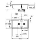 Композитна мийка для кухні Grohe K700 (31658AT0)