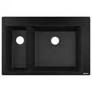 Встраиваемая кухонная мойка Hansgrohe S51 S510-F635 (цвет - чёрный графит) 180/450 (43315170) фото 1 Aquada.com.ua