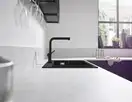 Встраиваемая кухонная мойка Hansgrohe S51 S510-F635 (цвет - чёрный графит) 180/450 (43315170) фото 5 Aquada.com.ua