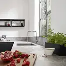 Кухонна мийка Hansgrohe S51 S510-U450 під стільницю 500х450, Graphiteblack (43431170)