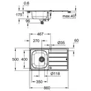 Мийка для кухні із нержавіючої сталі Grohe K200 (31552SD1)