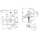 Набор Grohe мойка кухонная K1000 31582SD0 + смеситель Eurosmart Cosmopolitan 32843002 (31582SD032843002)