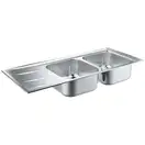 GROHE Мийка для кухні 1160 x 500 мм з ексцентриком, 2 чаши, матова (31587SD0)