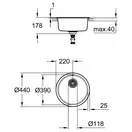 Мийка для кухні із нержавіючої сталі Grohe K200 (31720SD0)