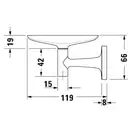 Мыльница подвесная Duravit Starck T, чёрный матовый/матовое стекло (0099334600) фото 4 Aquada.com.ua