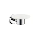 Мыльница Hansgrohe Logis Classic (цвет - хром, керамика белая) (41615000) фото 1 Aquada.com.ua