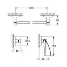 Набір аксесуарів 3 в 1 Grohe Essentials New (40775001)