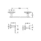 Набір аксесуарів 3 в 1 Grohe Essentials Cube New (40777001)