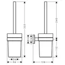 Набор аксессуаров 5-в-1 Hansgrohe Logis Universal (цвет - хром/стекло матовое) (10402020) фото 2 Aquada.com.ua