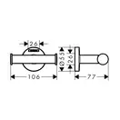 Набор аксессуаров 5-в-1 Hansgrohe Logis Universal (цвет - хром/стекло матовое) (10402020) фото 6 Aquada.com.ua