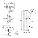 Grohe Комплект смесителей BauFlow 3 в 1 для душа (121630S) (121630S) фото 2 Aquada.com.ua