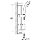 Grohe Eurosmart Комплект смесителей для ванны, хром (123238S)