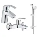 Grohe Eurosmart Комплект смесителей для ванны, хром (123238S)