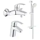 Grohe Eurosmart Комплект смесителей для ванны, хром (123238S)