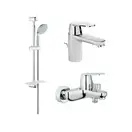 GROHE Набiр змiшувачiв Eurosmart Cosmopolitan 3 в 1, для ванни та душу (126111S) (126111S) фото 1 Aquada.com.ua